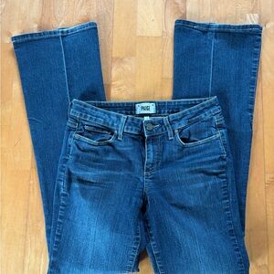 PAIGE Women's Dark Blue Boot Cut Jeans